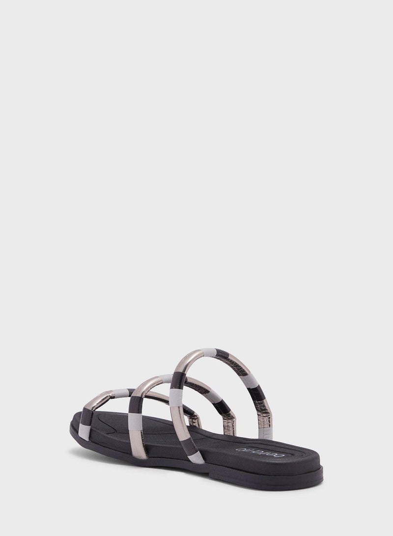 Faith Multi Strap Flat Sandals