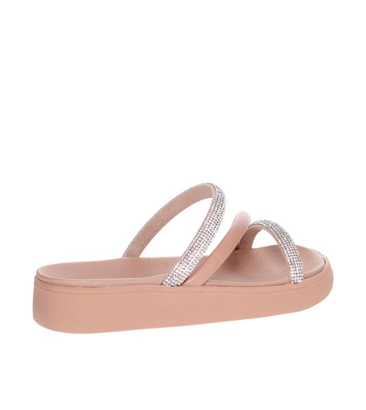 Chloe Cross Strap Flat Sandals