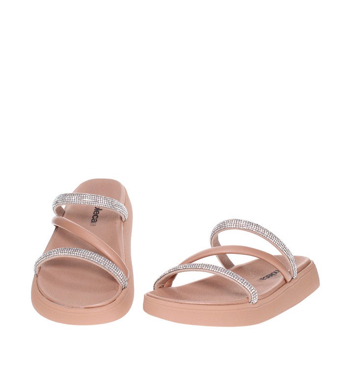 Chloe Cross Strap Flat Sandals