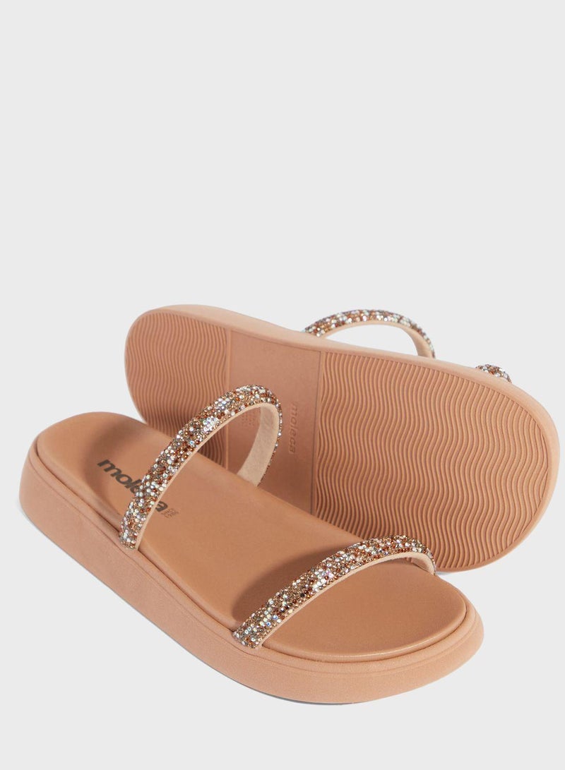 Eleanor Multi Strap Flat Sandals