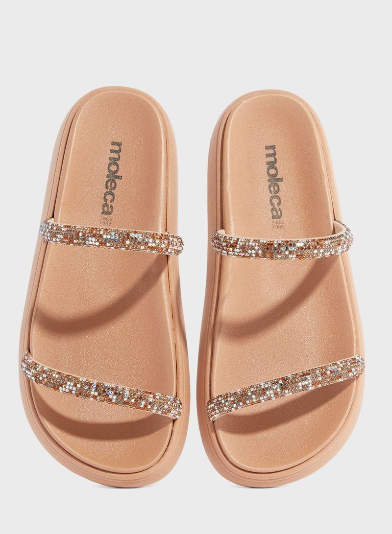 Eleanor Multi Strap Flat Sandals