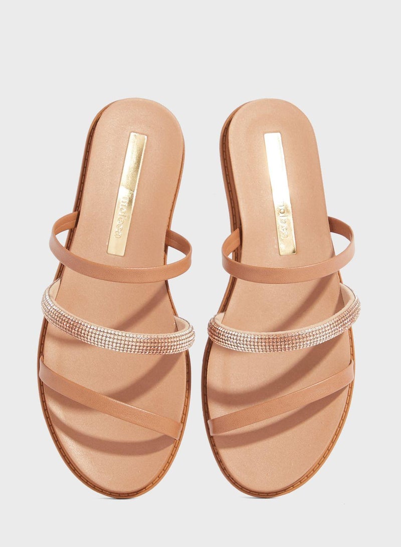 Mia Multi Strap Flat Sandals