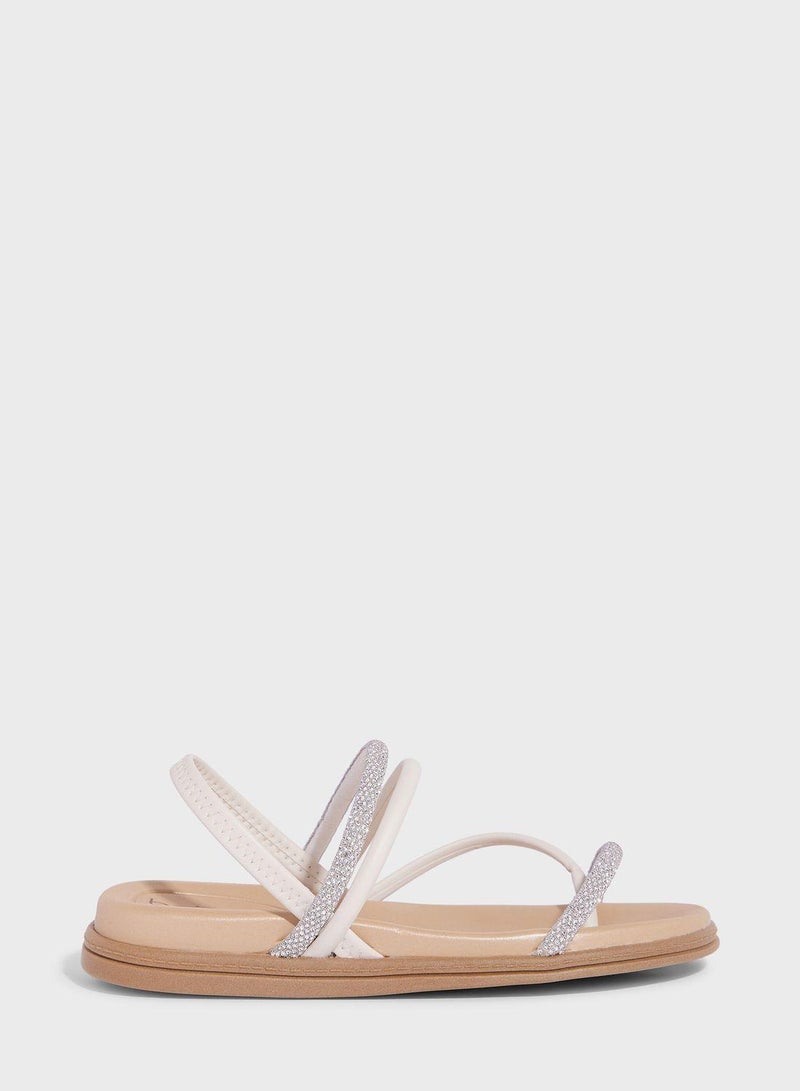 Journee Multi Strap Flat Sandals