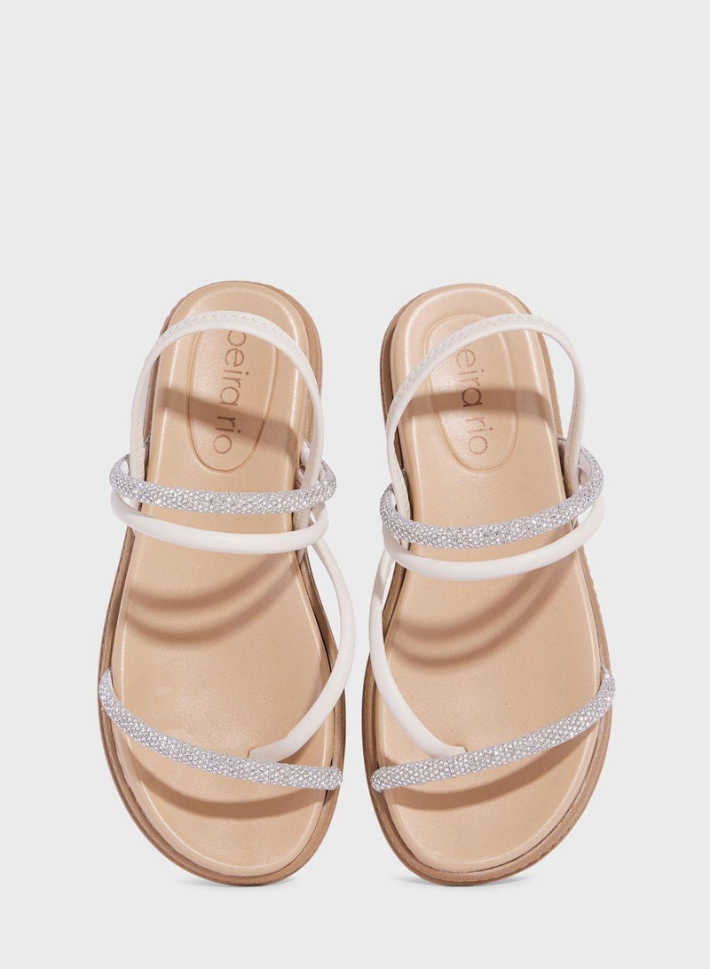 Journee Multi Strap Flat Sandals