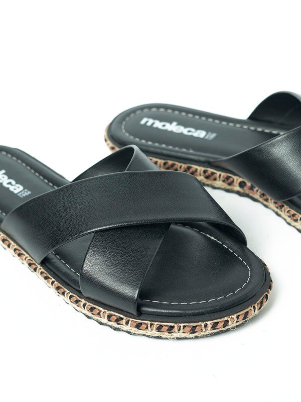 Eileen Cross Strap Flat Sandals