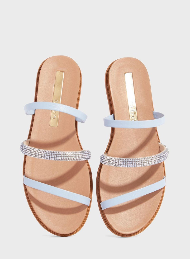 Evelyn Multi Strap Flat Sandals