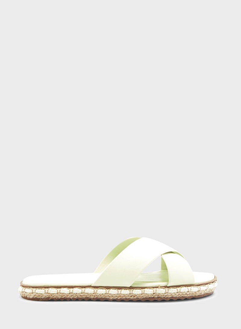 Melany Cross Strap Flat Sandals