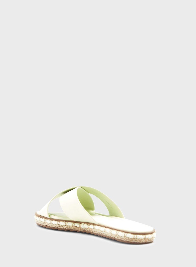 Melany Cross Strap Flat Sandals