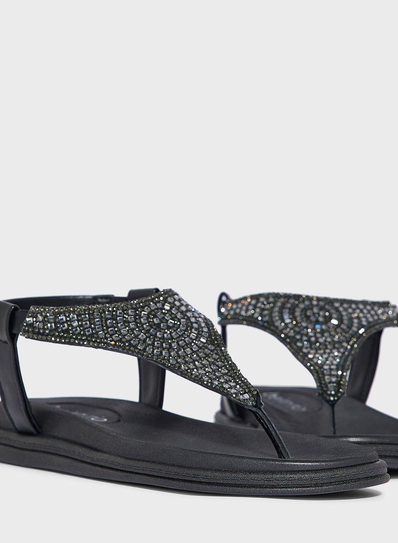 Kylie Ankle Strap Flat Sandals