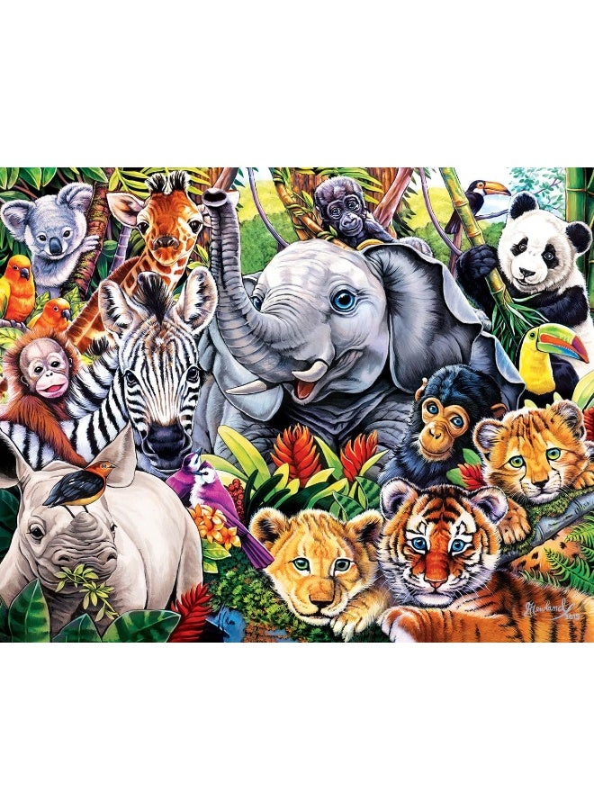 MasterPieces Kids 4-Pack Jigsaw Puzzle Set - World of Animals Collection - 100 Pieces Each - 8