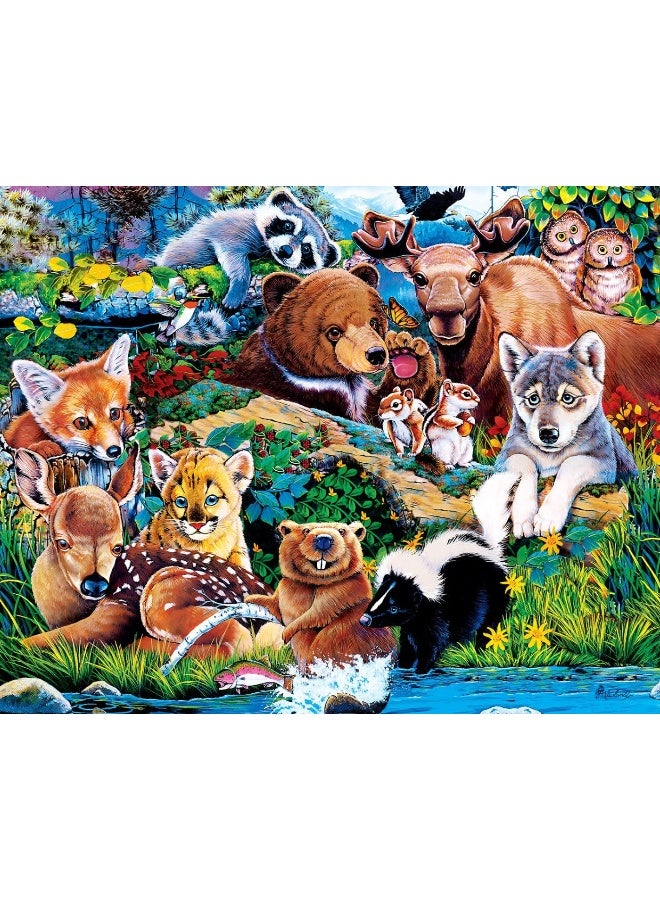 MasterPieces Kids 4-Pack Jigsaw Puzzle Set - World of Animals Collection - 100 Pieces Each - 8