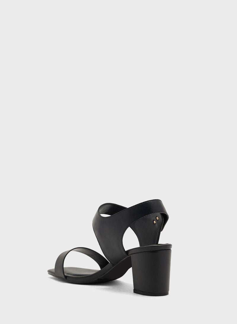 Ankle Strap Mid Heel Sandals