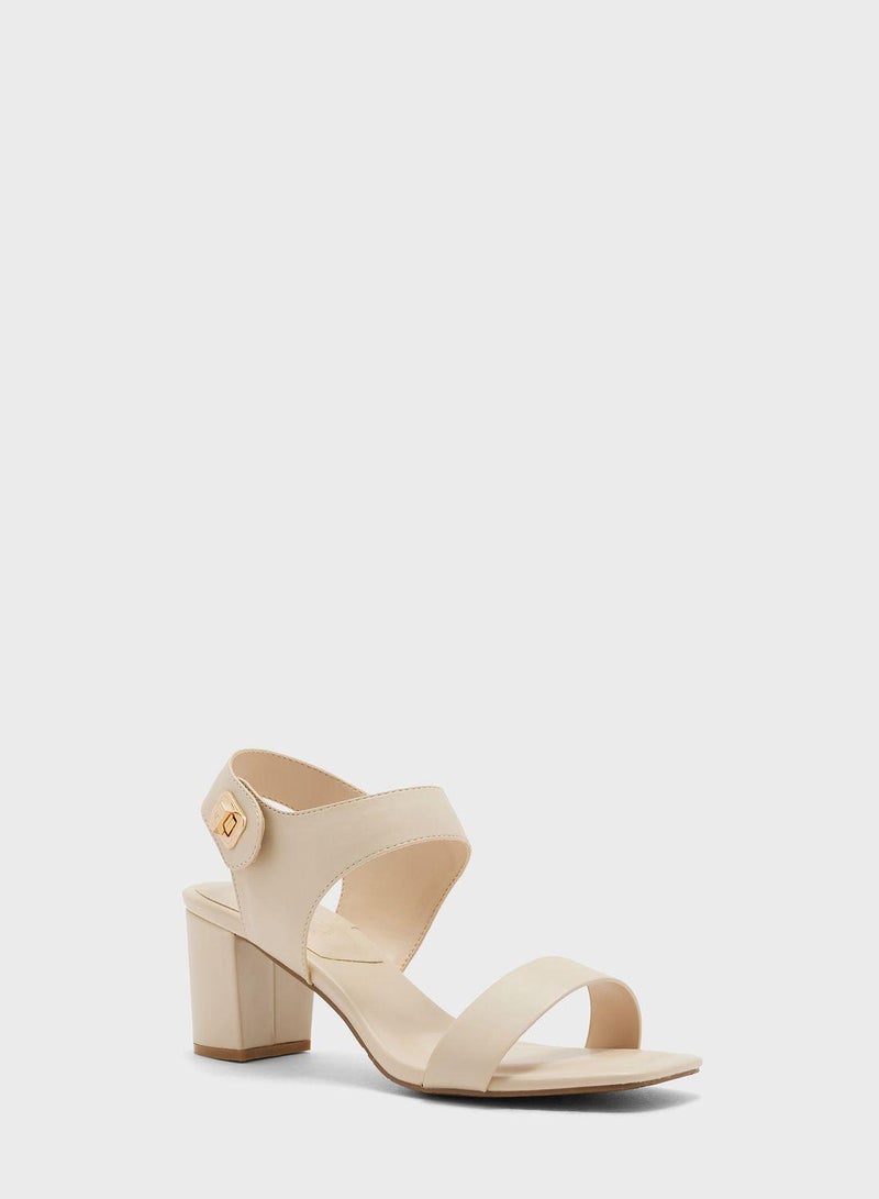 Ankle Strap Mid Heel Sandals