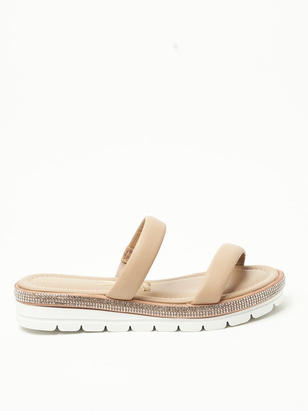 Hannah Multi Strap Low Heel Wedge Sandals