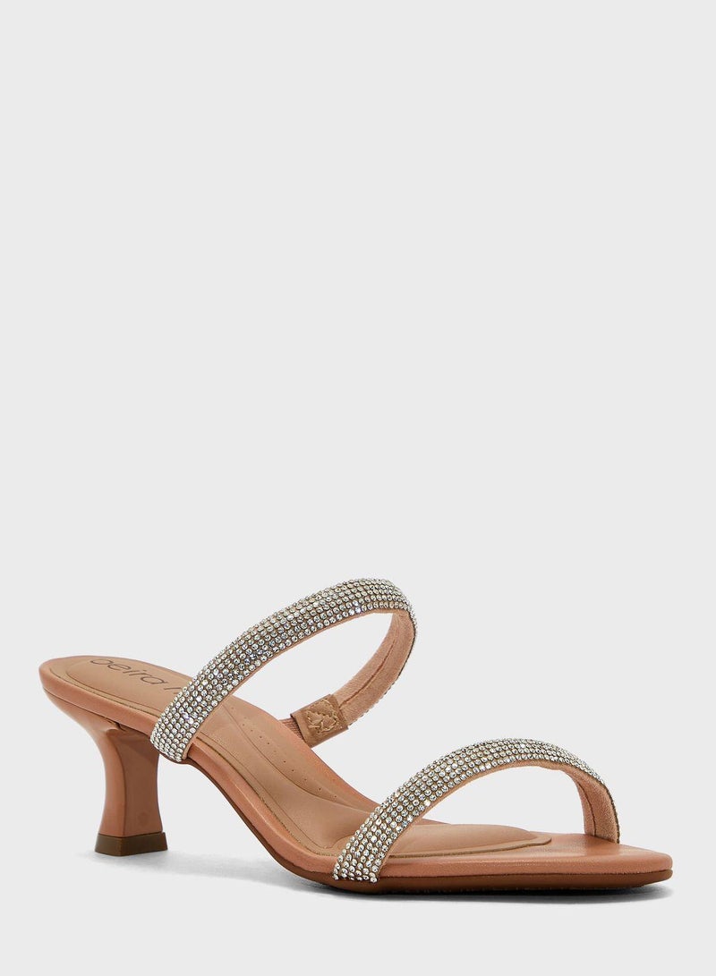 Ankle Strap Mid Heel Sandals