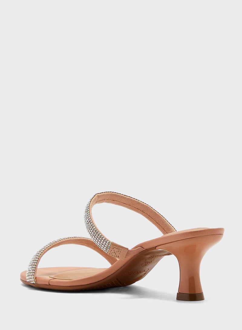 Ankle Strap Mid Heel Sandals