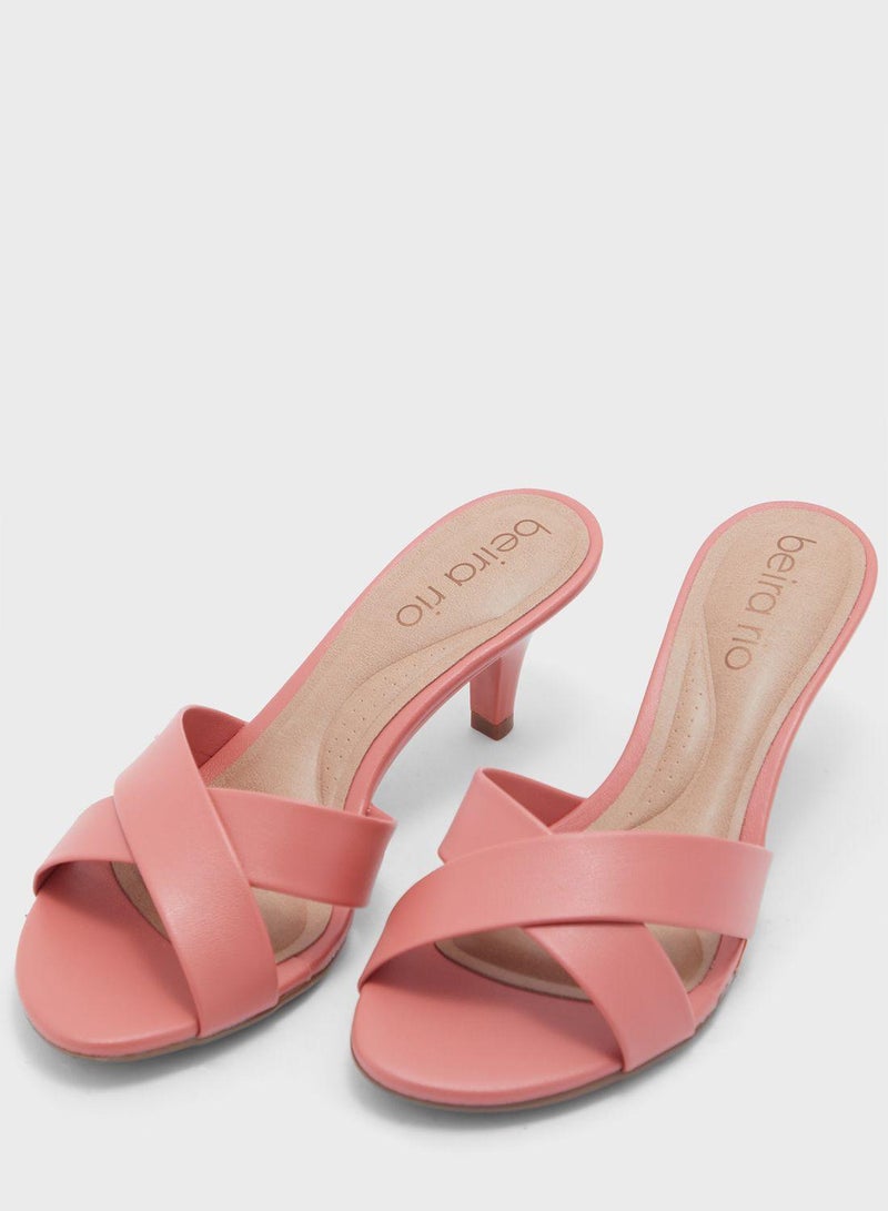 Eden Multi Strap Mid Heel Sandals