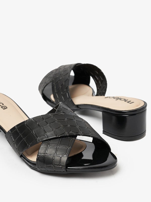 Multi Strap Mid Heel Sandals