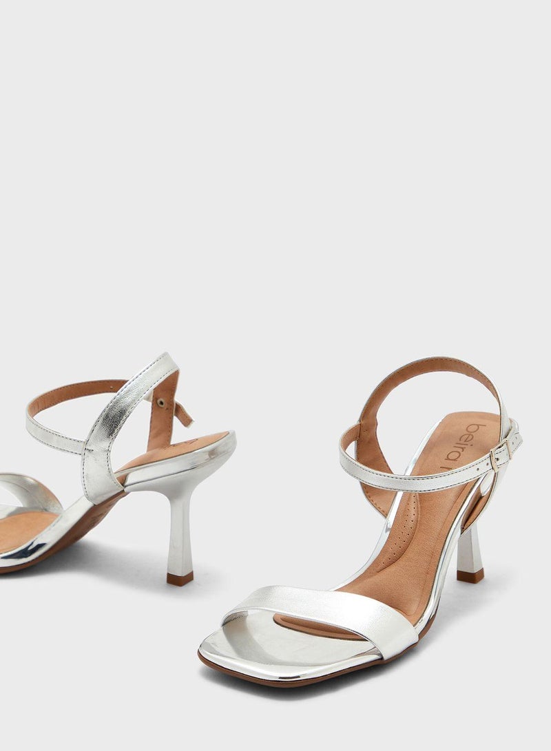 Multi Strap Mid Heel Sandals