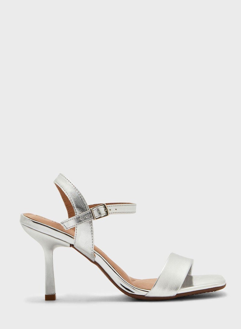 Multi Strap Mid Heel Sandals