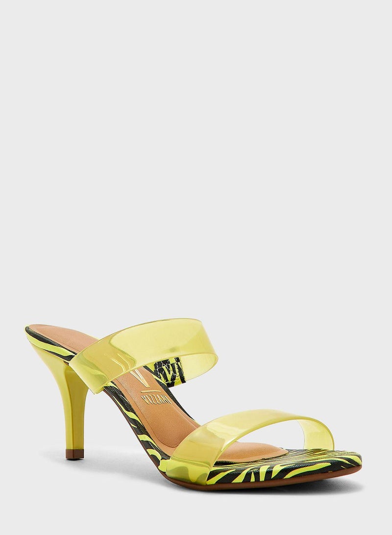 Ankle Strap Mid Heel Sandals