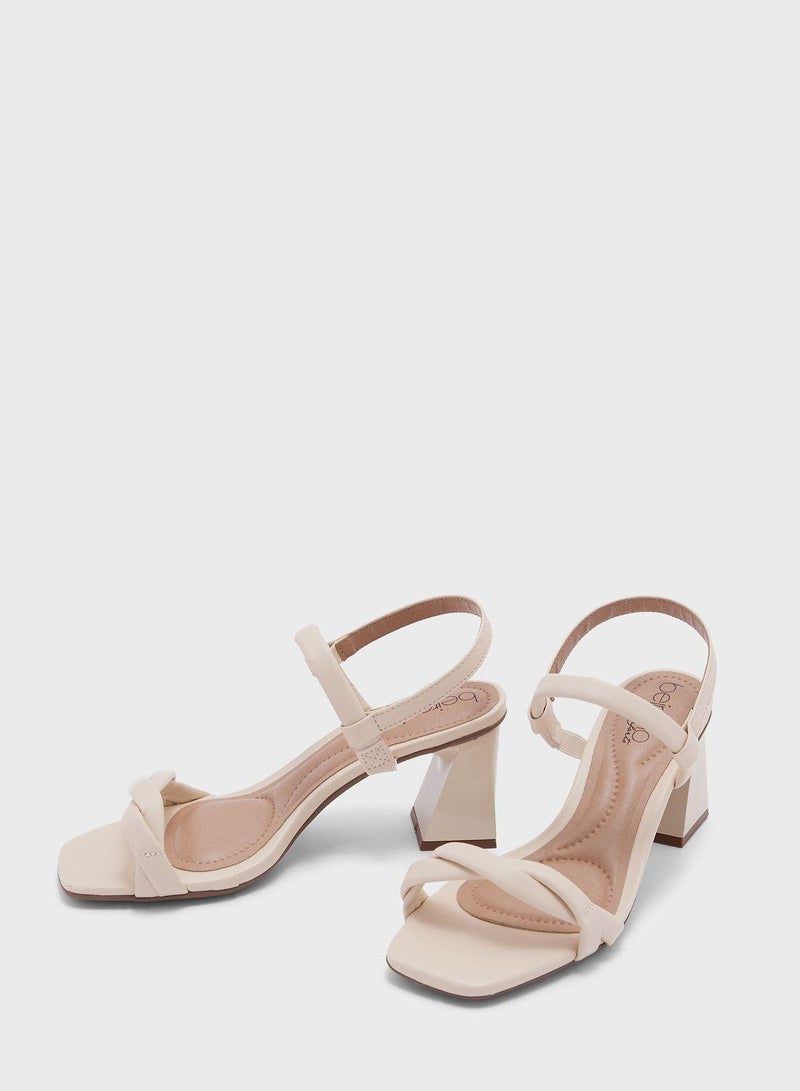 Isabel Multi Strap Mid Heel Sandals