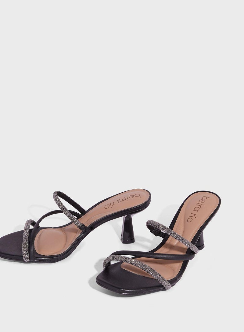 Ember Multi Strap Mid Heel Sandals