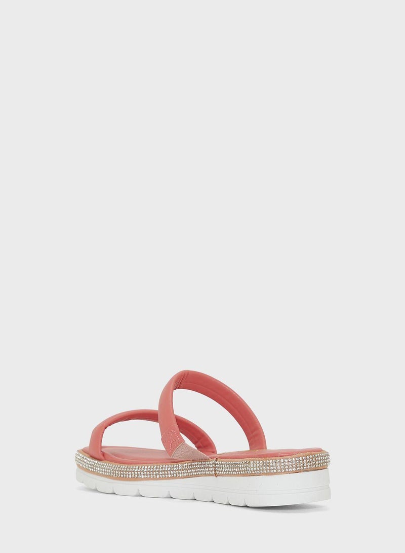 Lillian Multi Strap Low Heel Wedge Sandals