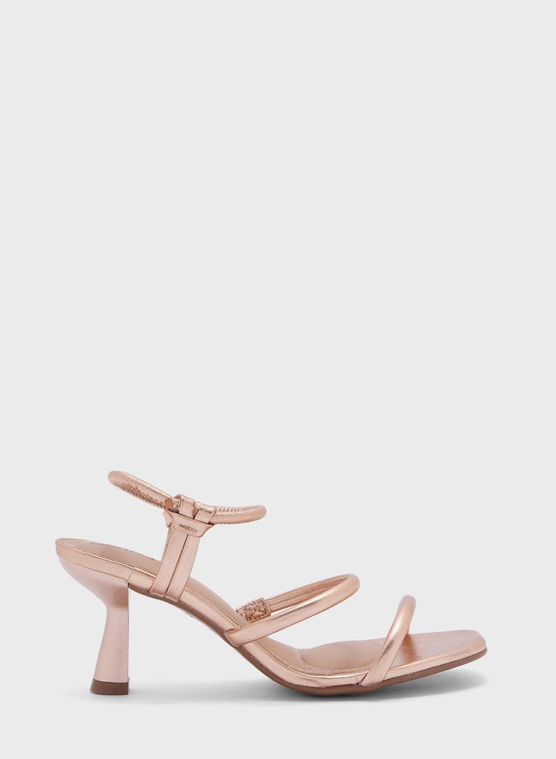 Katherine Multi Strap Mid Heel Sandals