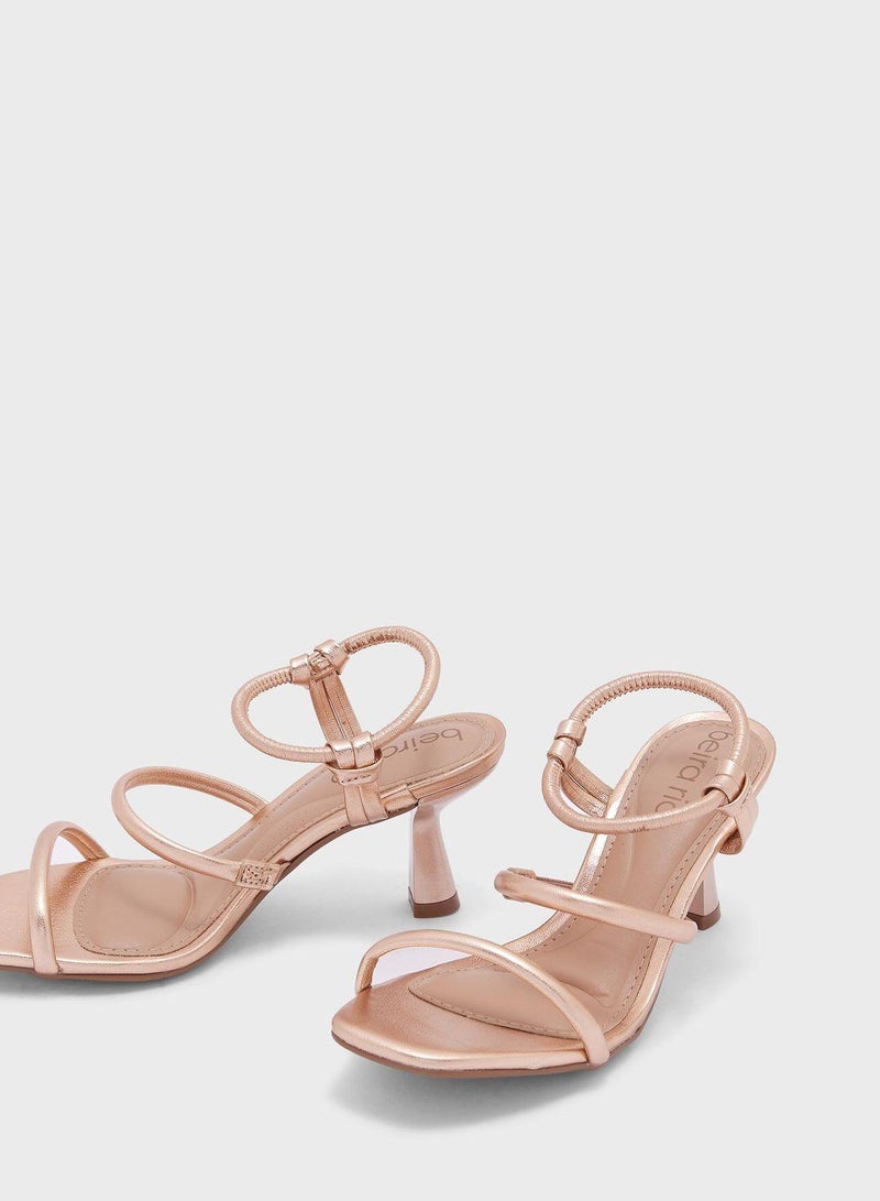 Katherine Multi Strap Mid Heel Sandals