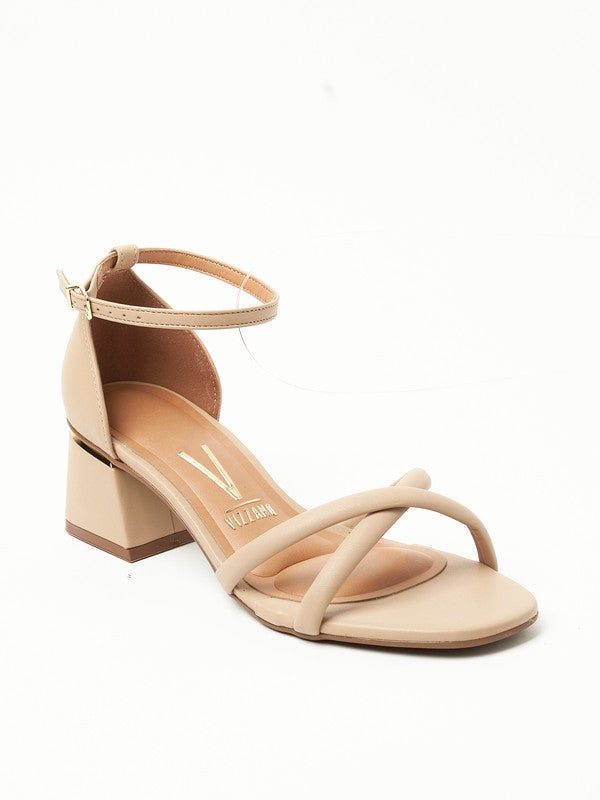 Kyra Ankle Strap Mid Heel Sandals