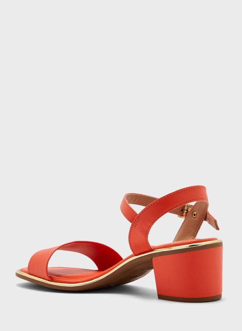 Ankle Strap Mid Heel Sandals