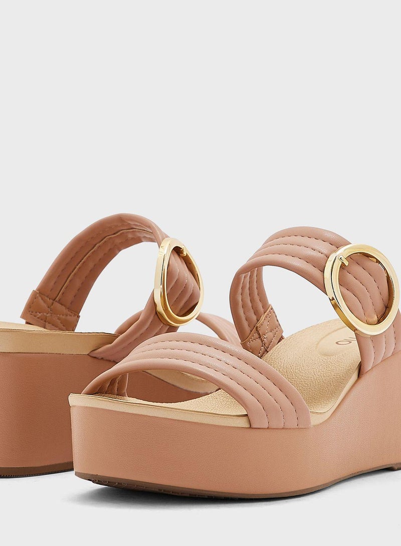 Payton Multi Strap High Heel Wedge Sandals