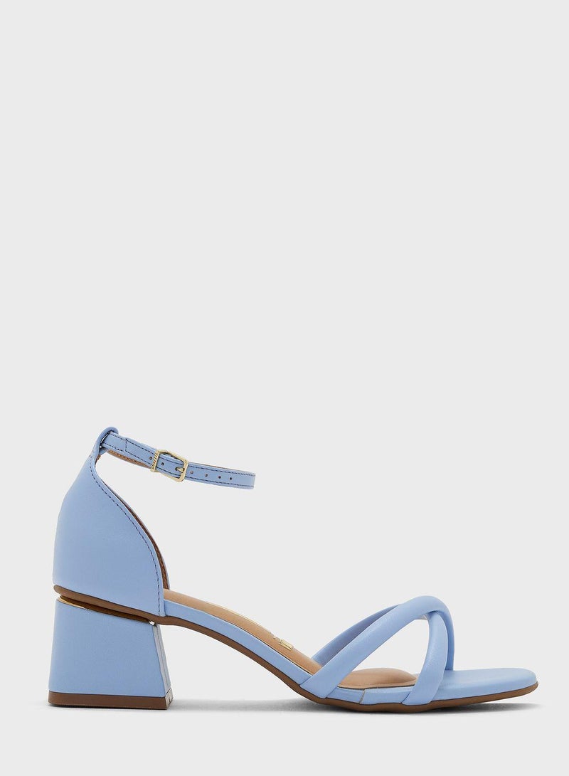 Tiana Ankle Strap Mid Heel Sandals