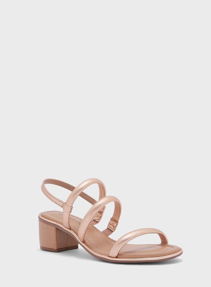 Charlie Multi Strap Mid Heel Sandals