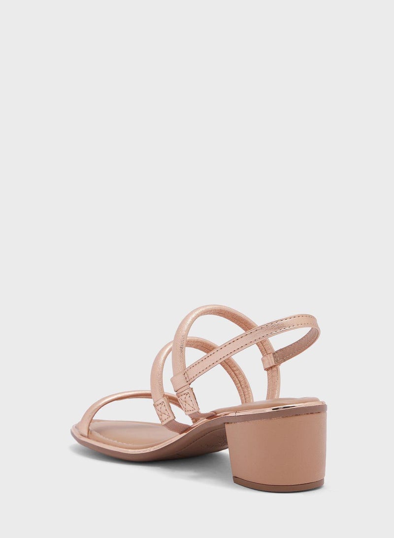 Charlie Multi Strap Mid Heel Sandals