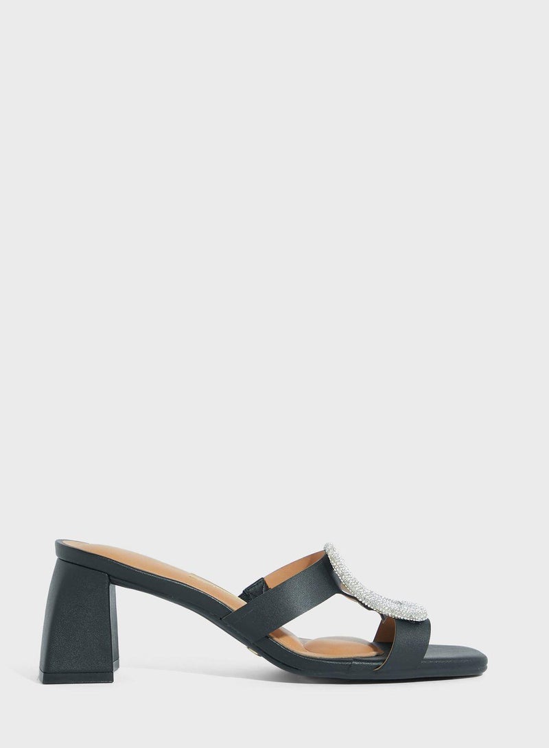 Ayla Multi Strap Mid Heel Sandals