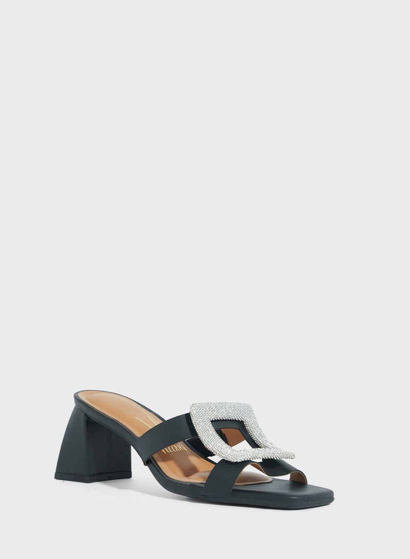 Ayla Multi Strap Mid Heel Sandals