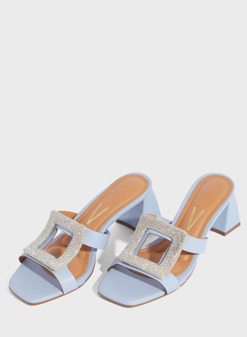 Everleigh Multi Strap Mid Heel Sandals