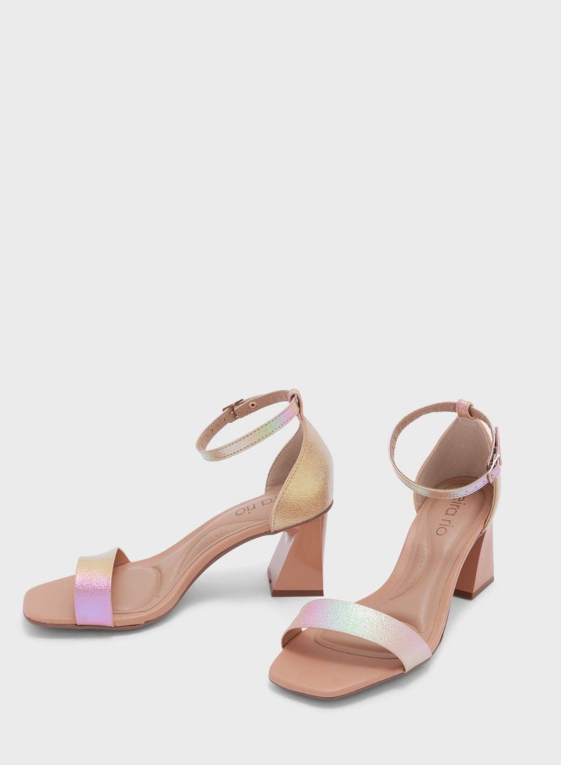 Ashley Multi Strap Mid Heel Sandals