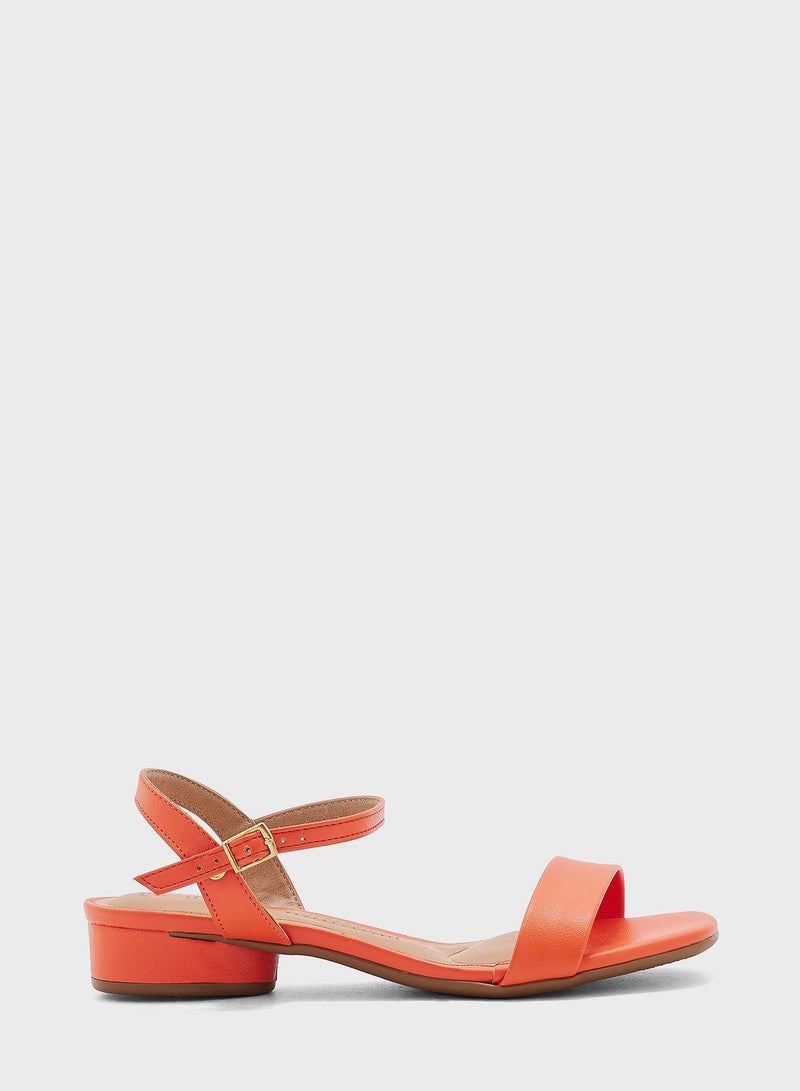 Samara Ankle Strap Low Heel Sandals