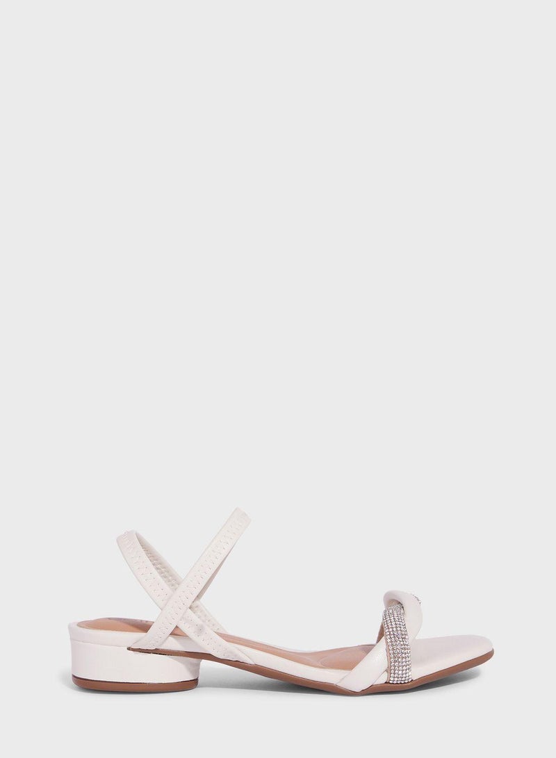 Ada Ankle Strap Low Heel Sandals