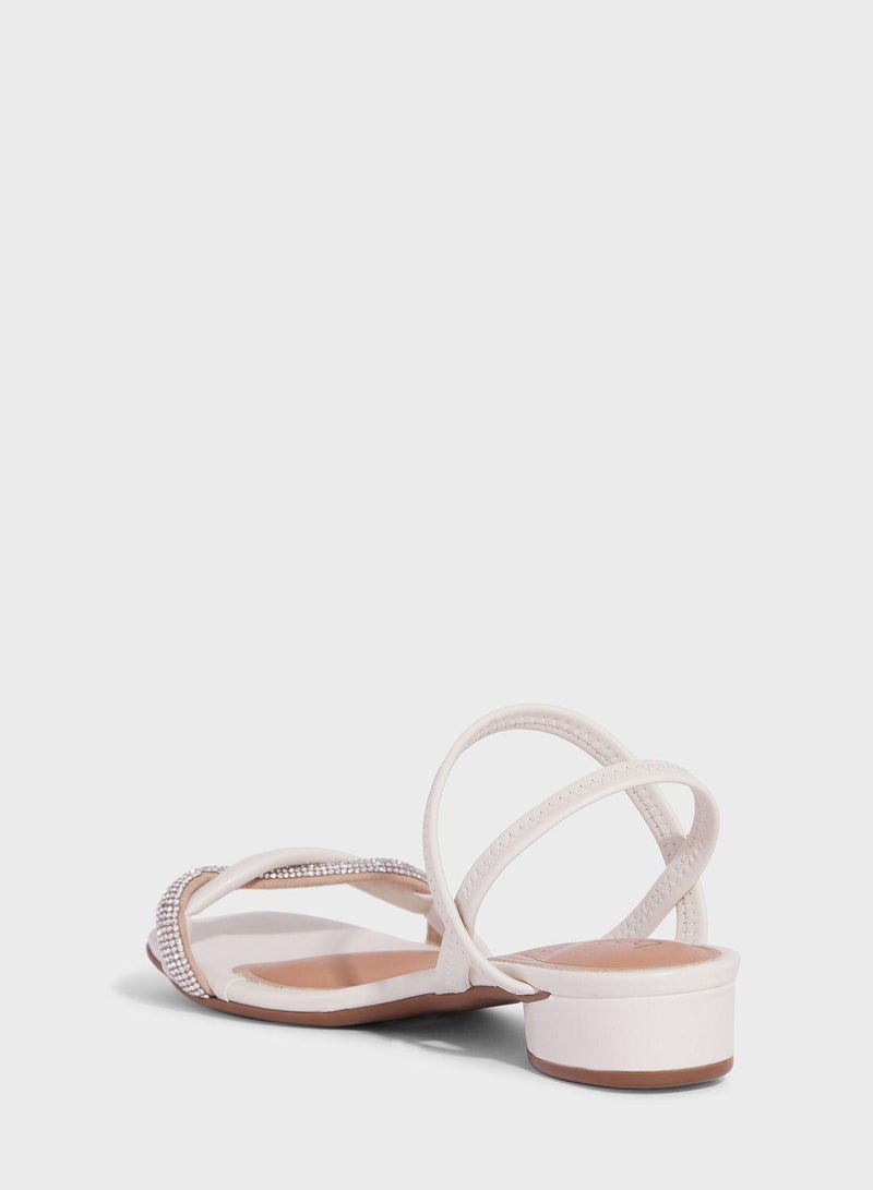 Ada Ankle Strap Low Heel Sandals