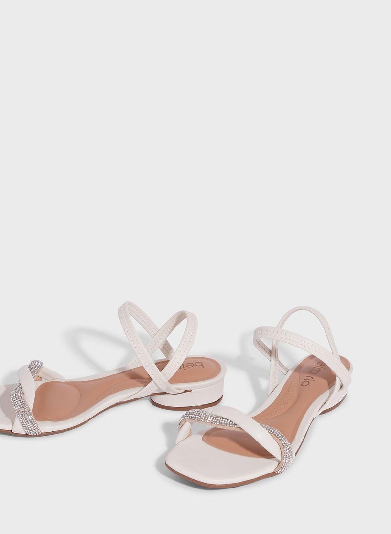 Ada Ankle Strap Low Heel Sandals