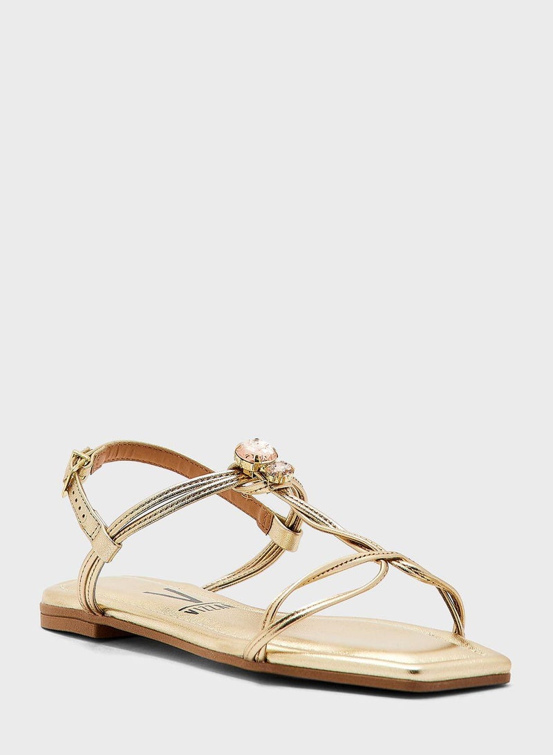 Multi Strap Flat Sandals