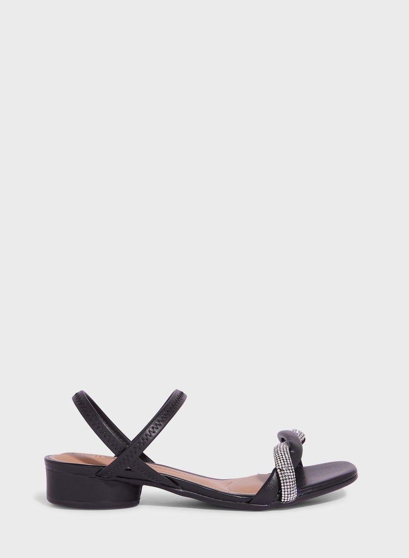 Adalyn Ankle Strap Low Heel Sandals