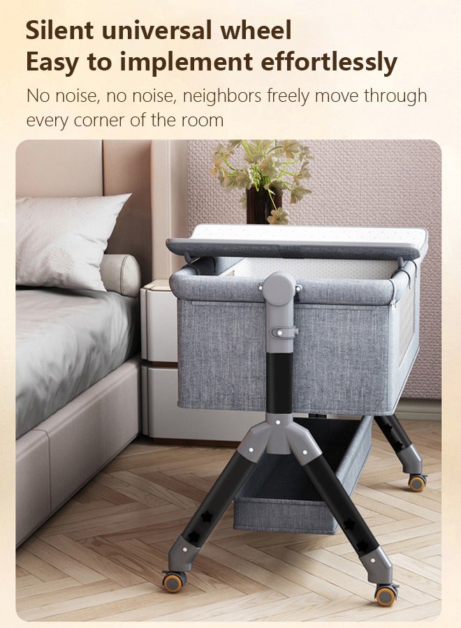 Bedside cribs are portable and foldable and have a bassinet with a changing table that provides parents with the right place to change their baby's diaper, massage and change clothes