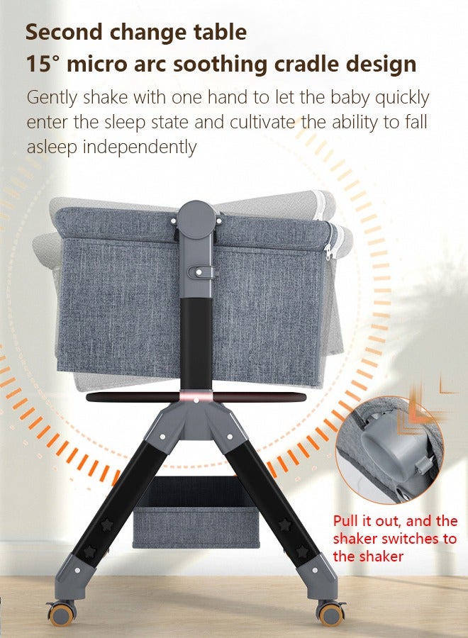 Bedside cribs are portable and foldable and have a bassinet with a changing table that provides parents with the right place to change their baby's diaper, massage and change clothes