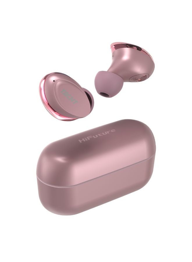 Yacht Wireless Earbuds with Wind Noise Cancellation, Pink Color