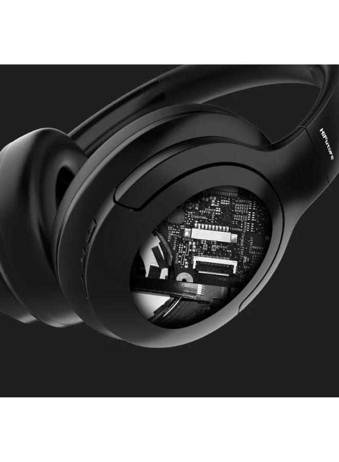 Tour Pro Hybrid Over-Ear Bluetooth Headphones, Active Noise Canceling, 25Hrs Playtime, Black